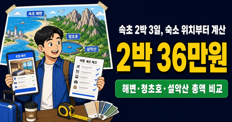 속초 숙박비 2박 36만원, 오션뷰 호텔이 답일까?