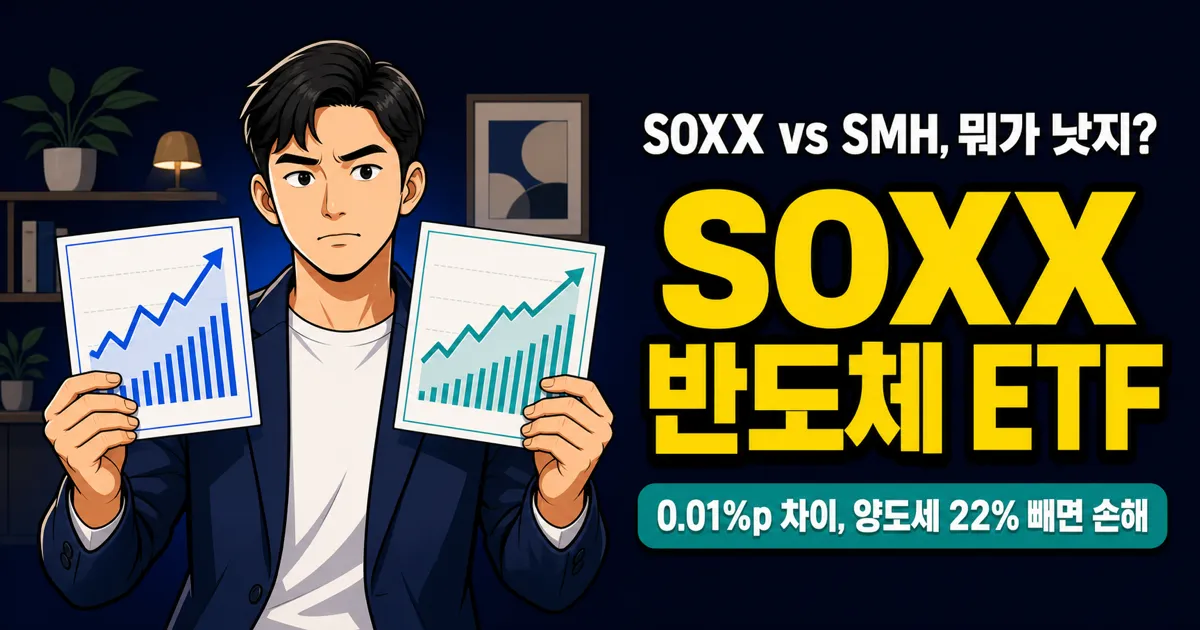 SOXX 반도체 ETF 운용보수 0.34%, 같은 반도체인데 SMH보다 수익률 낮은 이유는?