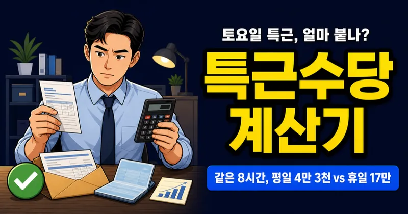 특근수당 계산, 월급 300만원이면 하루 17만원 더 받을까?