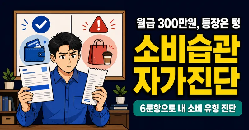 월급 300만원인데 통장은 텅? 충동구매 습관 점검 6가지 질문