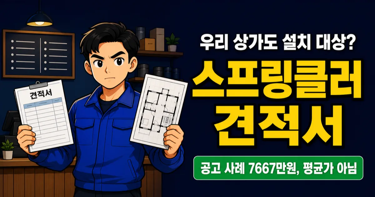 스프링클러 설치 비용 7667만원, 견적서 어디서 갈릴까?