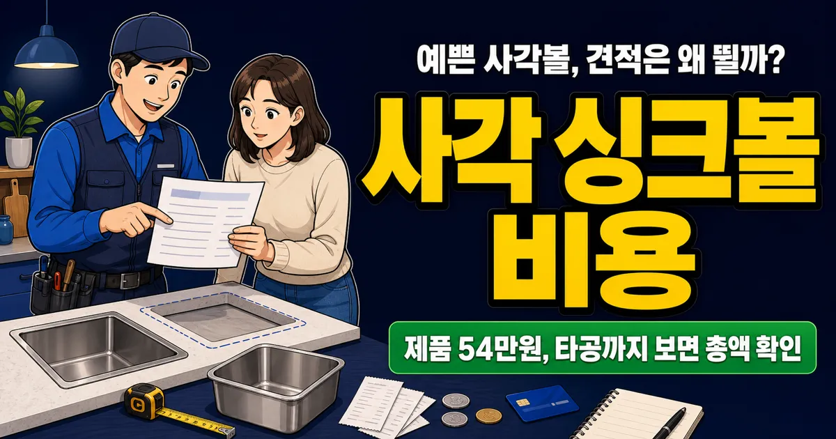 사각 싱크볼 비용 비교