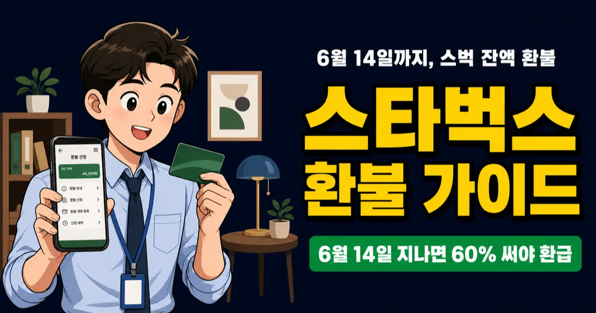 스타벅스 환불 가이드 — 카드 잔액·기프티콘·사이렌오더