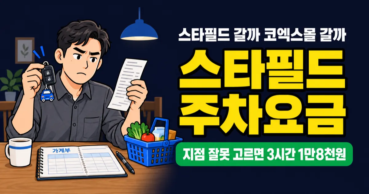 스타필드 주차요금, 하남은 0원인데 코엑스몰은 3시간 1만8천원?