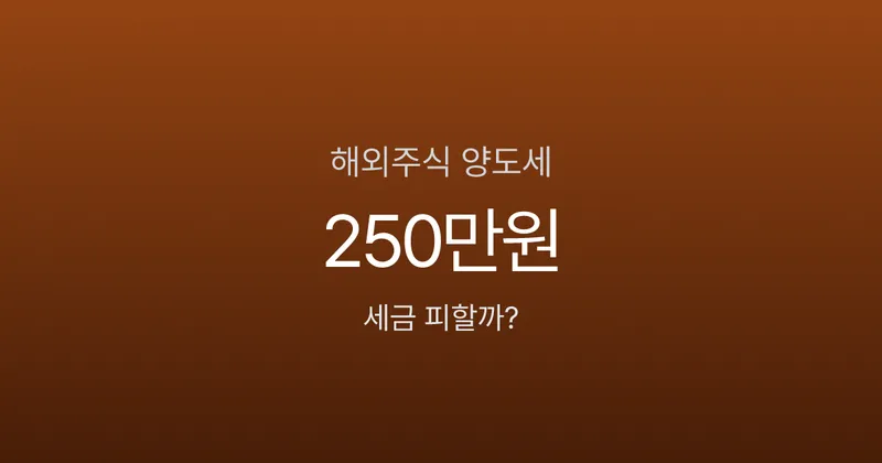 해외주식 양도세, 1000만원 벌었는데 165만원 낸다고요?