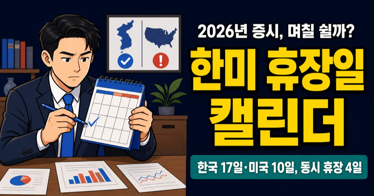 2026 증시 휴장일, 한국 17일·미국 10일이라고요? 제헌절까지 부활