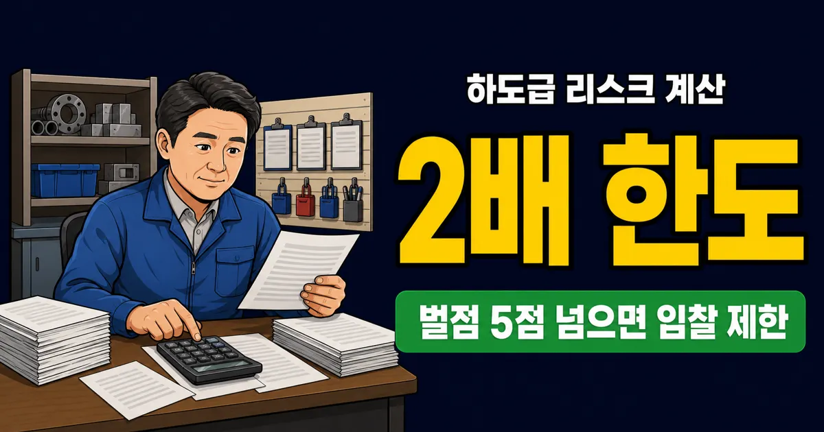 하도급법 과징금 2배까지? 벌점 5점 넘으면 입찰 제한