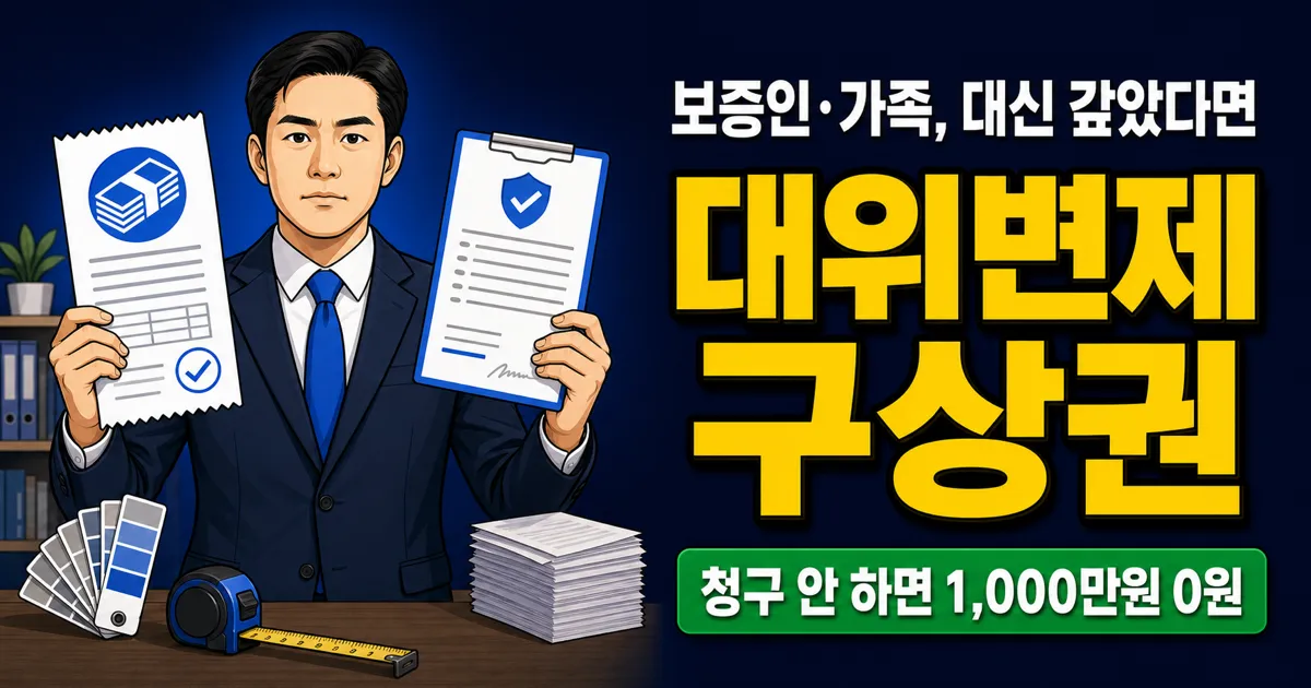 대위변제 구상권, 1,000만원 대신 갚고 7만원으로 청구할까?