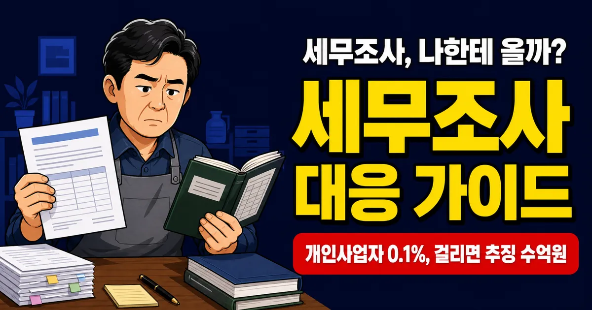 세무조사 대상 선정 확률 0.1%, 그래도 나한테 올 수 있다고요?