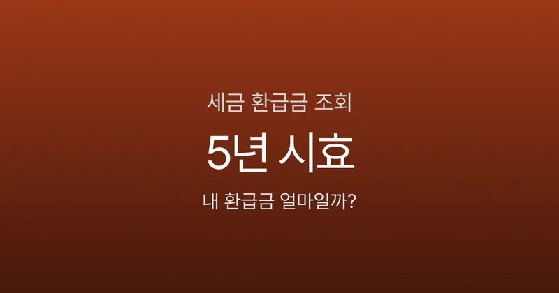 세금 환급금 조회, 5년 넘기면 국고로 사라진다고요? 3가지 채널별 확인법
