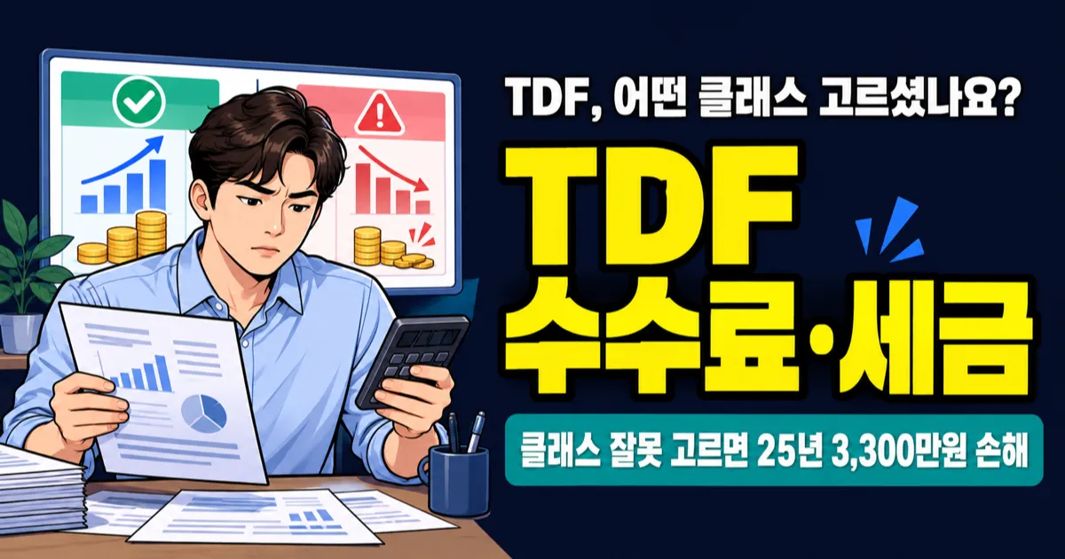 TDF 수수료 0.5% vs 1.2%, 25년 뒤 3천만원 차이? 연금계좌 세금까지 계산