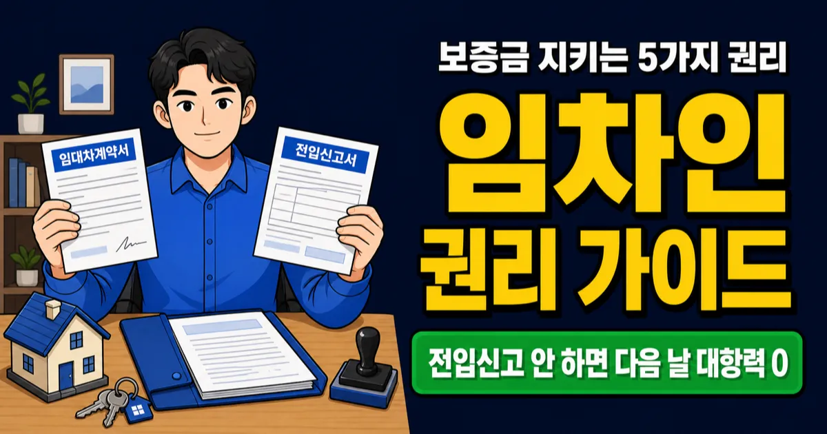 임차인 권리 5가지, 전입신고만 하면 보증금 안전할까?