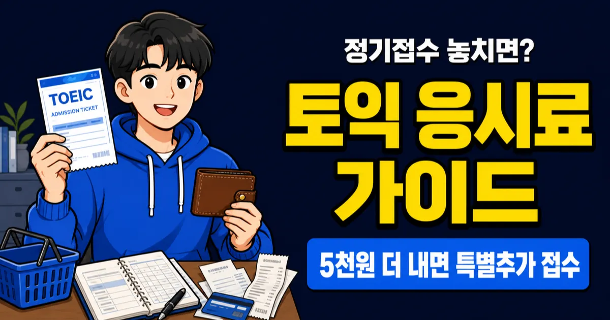 토익 응시료 52,500원, 특별추가 접수 더 내야 할까?
