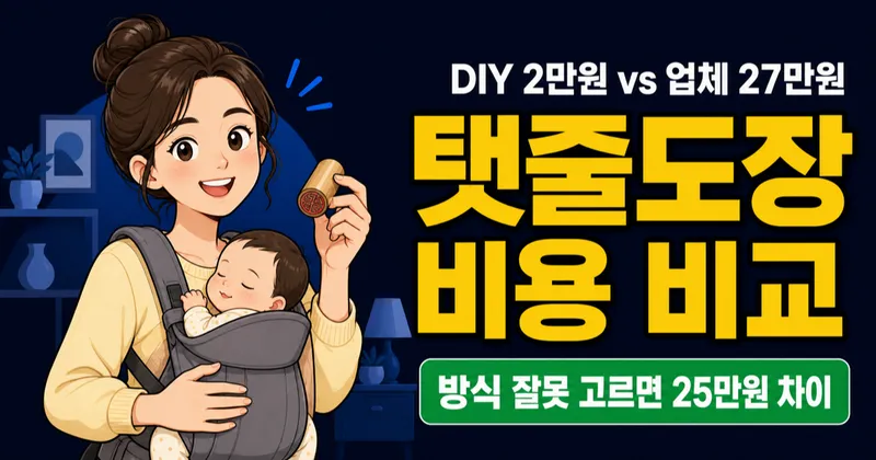 탯줄도장 비용 2만원 vs 27만원, DIY와 업체 제작 뭐가 다를까?