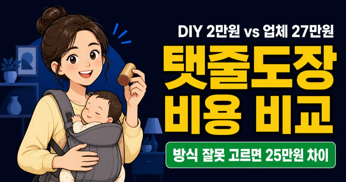 탯줄도장 비용 2만원 vs 27만원, DIY와 업체 제작 뭐가 다를까?