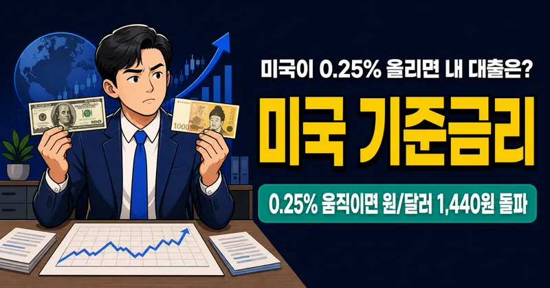 미국 기준금리 0.25% 하나에 대출이자·환율·주가가 흔들린다고?