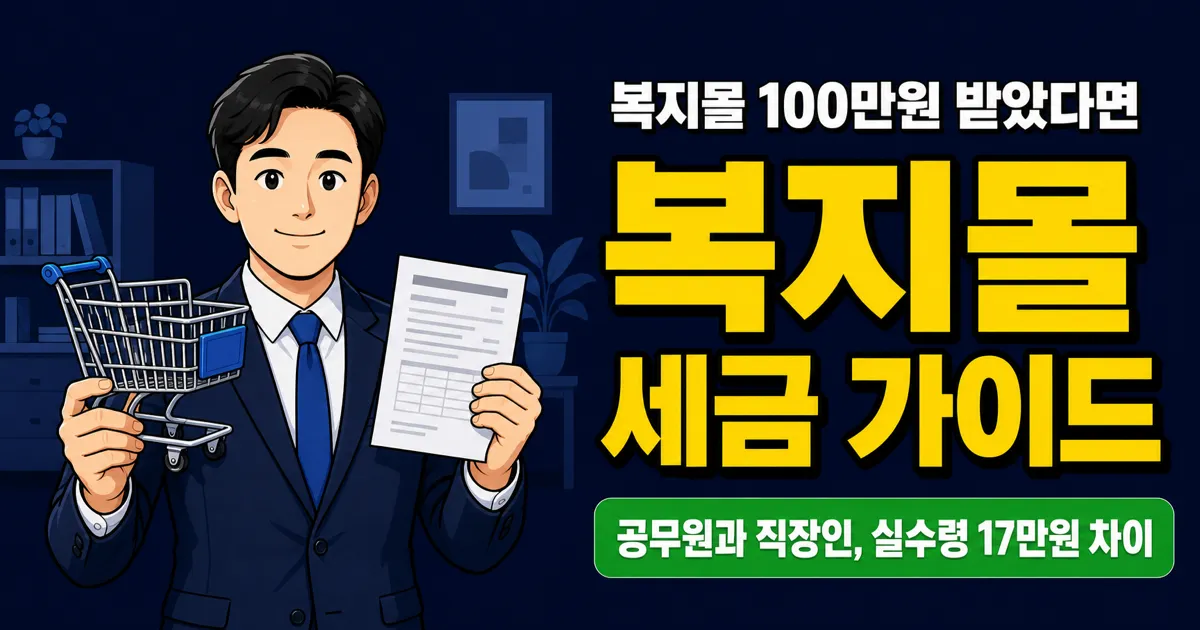 복지몰 100만원 받았는데 세금 17만원? 공무원·직장인 똑같이 쓴 줄 알았는데
