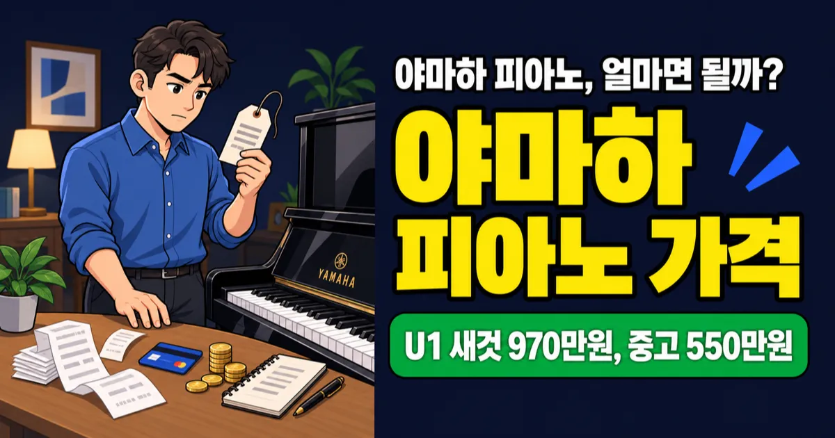 야마하 피아노 가격, U1 새것 970만원 vs 중고 550만원 차이는 어디서?