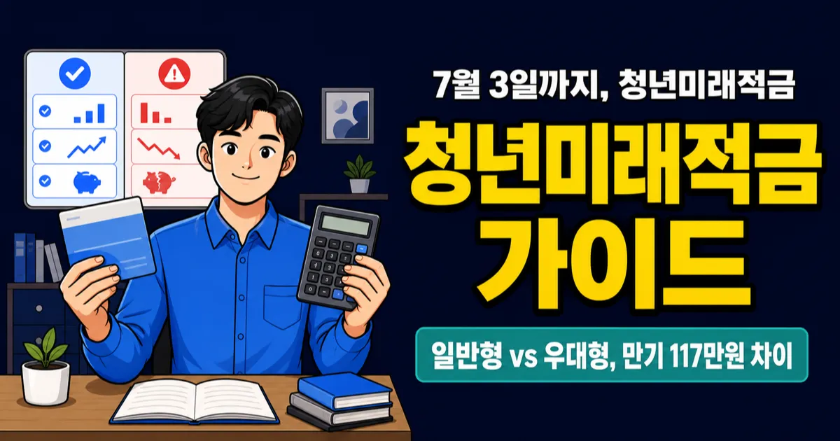 청년미래적금 월 50만원, 3년 뒤 2,255만원? 일반형·우대형 117만원 차이