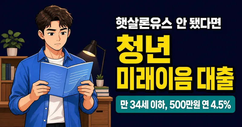 청년 미래이음 대출, 500만원 6년 거치에 연 4.5%? 햇살론유스 안 되면 이거