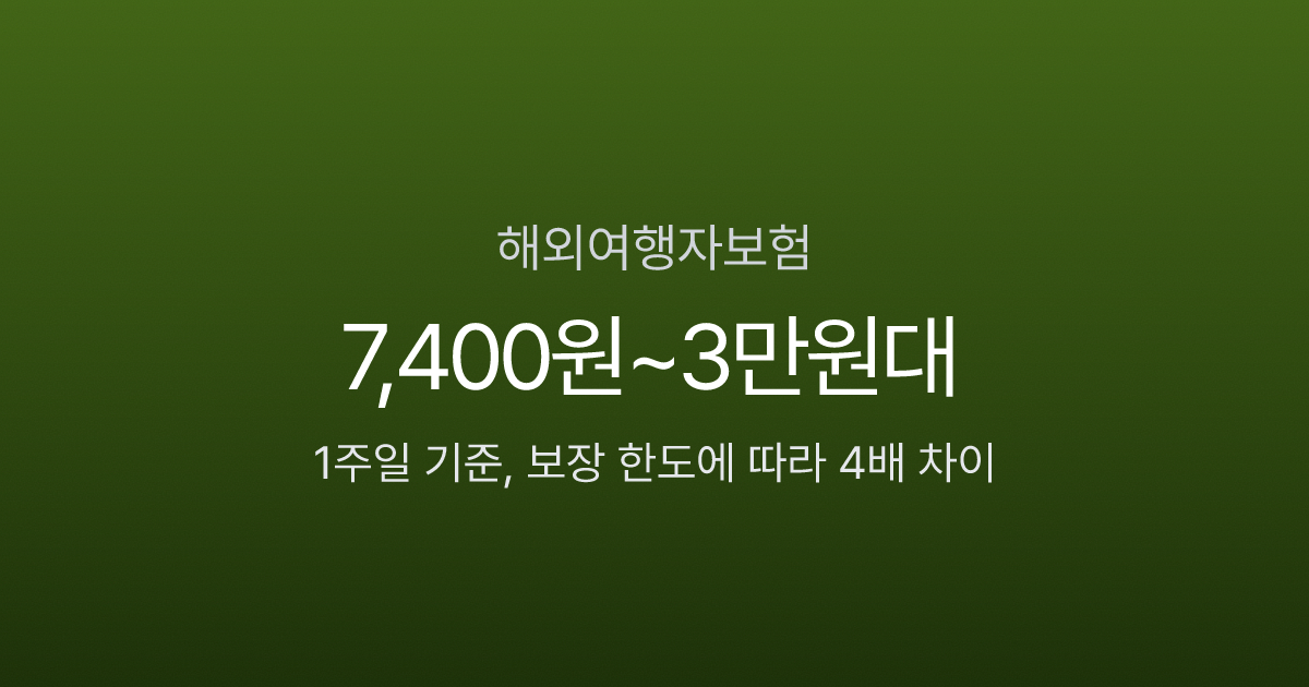 해외여행자보험 비용 가이드 인포그래픽