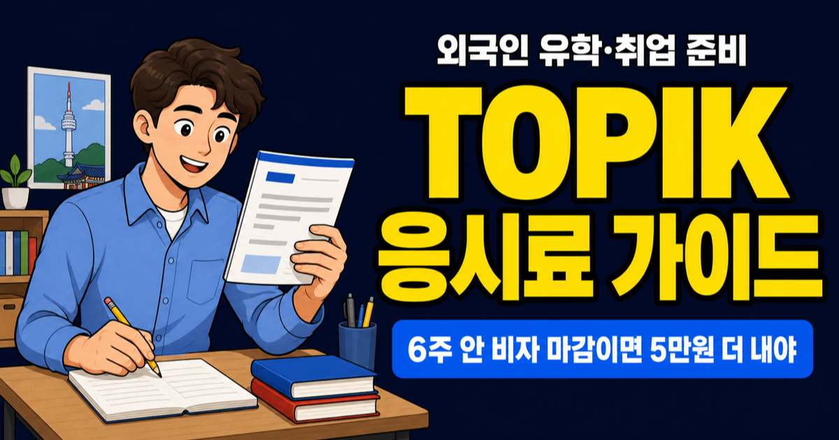 TOPIK 응시료 PBT IBT 비교 인포그래픽